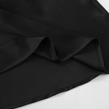 Spring 2025 Women's Imitation Acetate-Colored Black Dress Women's French Commuting Faesce Color Skirt 68HZ