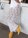 2025 Summer Sexy Perspective Lace Lazy Comfortable Dress New Simple Commuter Women's Dress 68HZ