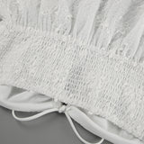 Fashion Sexy Tat-Carrying White Vest Short Top Summer Lazy Temperament 68HZ