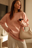 Autumn New Love To The Flower Jacket Sweater Lady Round Collar Long Sleeve Bottom Shirt Women Simple Top 68HZ