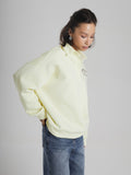 Spring Collar Half-Button Jacket Women 2025 New Loose Lazy Letter Print Long-Sleeved Top 68HZ