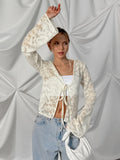 Spring And Summer New With Cardigan Horn Sleeves With Fashion Commuting Top Simple Comfortable Women's Clothing 68HZ