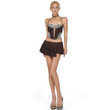 2025 Autumn And Winter New Women's Decoration Height Pocket Hip Fashion Three-Piece Dress 68HZ