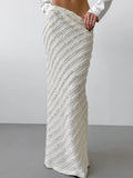 Spring 2025 New Dress Repair Kite Knitted Skirt Fashion New Long Dress 68HZ