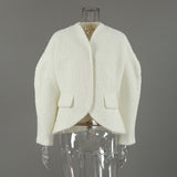 Add Thick Hair To The Coat Women 2025 Autumn And Winter New Famous Wind Coarse Hair And Small Fragrant Wind Top 68HZ