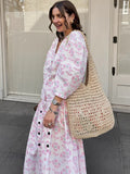 Autumn New Bubble Sleeve V Collar Dress Suit 2025 Women's Casual Two-Piece 68HZ