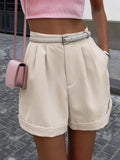 2025 Spring And Summer New Kaqi A Word Loose Suit Commuting Shorts Women's Fashion Trousers 68HZ
