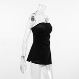 Spring 2025 New Cotton Hemp Waist Repair Sexy Breast Smear Vest Fashion Women's Top 68HZ