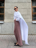 2026 Spring New Retro Lattice Half-Body Women's High-Rise High-Waisted Fishtail Skirt 68HZ