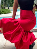 Autumn Design-Style Ass High-Waisted French Half-Dressed 2025 New Women's-Wearing Fasley Splicing Puffed Puffed Skirt 68HZ