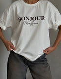 Loose Round-Neck Short-Sleeved T-Shirt Women's Summer Casual Letter Prints Lazi T-Shirt Base 68HZ