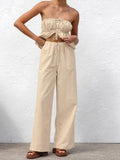 Kash Cotton Tecta Tective With Loose Trousers Casual Set 2025 Spring And Summer Fashion New Two-Set 68HZ