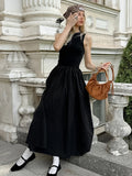 2025 French Round Collar Sleeveless Cover Splicing In-Set Dress Autumn New Long Dress Women's Dress 68HZ