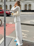 2025 New Autumn Women's Set Solid Color Round Collar Long-Sleeved Trousers Basic T-Shirt High-End Two Sets 68HZ