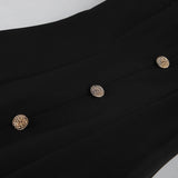 Hepburn Style Black Short A-Sale High-End Women's New Light Luxury V-Neck Bubble Sleeve Dress 68HZ