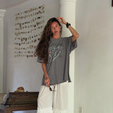 Three-Dimensional Love Love Short-Sleeved T-Shirt Women's Summer Round Collar Small New Design Lazy Top 68HZ