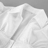 2025 French Body-Repair Cotton Short Temperament Long-Sleeved Shirt Autumn Fashion New Women's Top 68HZ