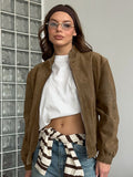 2025 Autumn And Winter High-End Jacket Retro Personality Street Cardy Color Velvet Warm Coat Woman 68HZ