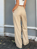 Qaqi Fashion Commuting High-Waist Loose-Hanging Feeling Drag Trousers Women 2025 Summer New 68HZ