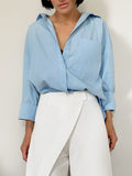 White Splicing Wind Commuting Wide-Waisted Slacks 2025 Autumn Fashion New Women's Trousers 68HZ
