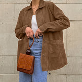 British Style Velvet Loose Leisure Millard Jacket 2025 Autumn Fashion New Frosted Velvet Suit 68HZ