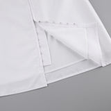 2025 Autumn Dress New White Polo Shirt Commuting Thin Waist Long-Sleeved Dress Women's Clothing 68HZ