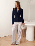 2025 Autumn And Winter New Long Sleeves Waist V Collar Commuting Small Suit Women's Casual Fashion Shoulder Jacket 68HZ