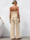 Kash Cotton Tecta Tective With Loose Trousers Casual Set 2025 Spring And Summer Fashion New Two-Set 68HZ