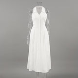 2025 Summer Elegant Temperament Feel Sleeveless Collared White Cotton Tample Slimming Dress French Retro Dress 68HZ