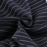 Autumn And Winter Retro Tibetan Blue Stripes V To Receive Waist Small Suit Top Short A-Dress Women's Fashion Casual Two-Piece 68HZ