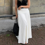 Spring 2025 New White Cotton Tamplace Dress With Thin Lotus Leafy Skirt 68HZ