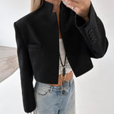 High-End Small Collar Fashion Short Coat 2025 Autumn And Winter New Small Suit Top 68HZ