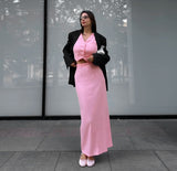 Fashion Casual Suit French Sexy Sleeveless Vest Short Top Open Waist Half-Dress Two-Piece Autumn Dress Woman 68HZ