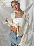 Spring And Summer New With Cardigan Horn Sleeves With Fashion Commuting Top Simple Comfortable Women's Clothing 68HZ