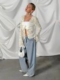 Spring And Summer New With Cardigan Horn Sleeves With Fashion Commuting Top Simple Comfortable Women's Clothing 68HZ