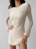 Apcotic Sexy Body-Dressed Round Tie With A Jacarat Dress 2025 Spring Fashion New Short Dress Woman 68HZ