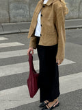 2025 New Product Warm Design Sense Of The Short Temperament Of The Small Cape Autumn Coat Woman 68HZ