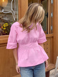 Spring And Summer Pure Cotton Short-Sleeved Back T-Shirt Shirt Top New Comfortable Fashion Women's Clothing 68HZ