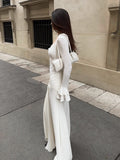 2026 Spring Women's Temperament Dress Design Elegant Sexy Lace Stitching Design 68HZ