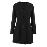 Autumn Niche Design Sense Long Sleeves To Close The Waist To Repair A Skirt Elegant Long Small Suit Coat Woman 68HZ