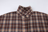 2025 Spring Vintage Checker Shirt Female Long Design Feel Plaid Shirt Loose 68HZ
