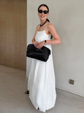 2025 Summer Sexy Design White Slings Long And Ankle Tat Dress Sexy Commuter Dress Woman 68HZ