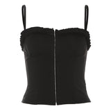 2025 Summer New Umbilion Body Solid Color Sling Suit High-Waist Temperament Half-Dress Woman 68HZ