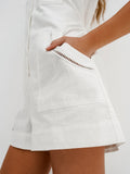 Cotton Tute Lace V-Neck Sleeveless Casual Jumpsuit 2025 Summer Fashion New Women's Clothing 68HZ