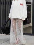 Sexy Lace Jiti Perspective Skirt 2025 Autumn And Winter Fashion New Women's Dress 68HZ