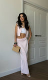 Daily Temperament Fashion Vest Set Summer New Umbilly Design Feeling Solid Half-Dress Two-Set Woman 68HZ