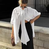 2025 Commuter Suit Women Two Sets Of Retro Collar Two Buckle Loose Umbilled Short Coat Suit Suit 68HZ