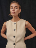 2025 Fashion Commute Simple Ragged Sleeveless T-Shirt Shorts Set Summer New Comfort Temperament Women's Dress 68HZ
