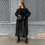 Women's Dress Skirt High Waist Simple Elegant A-Dress Fashion Casual Pure Color Long Skirt 68HZ