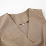 Summer New Neutral Minimalist Gray Sleeveless Vest Set Fashion Women's Two-Set 68HZ
